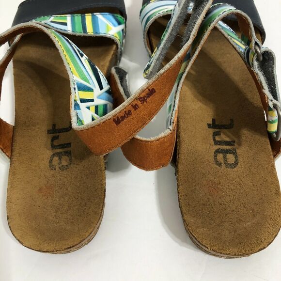 The Art Company Leather Footbed Sandals Quarter Ankle Strap Strappy Shoes 40 / 9 - Picture 5 of 8